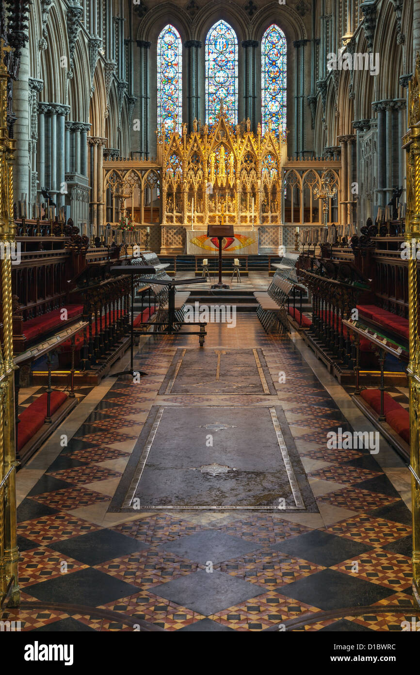 Un altare della Cattedrale di Ely Foto Stock