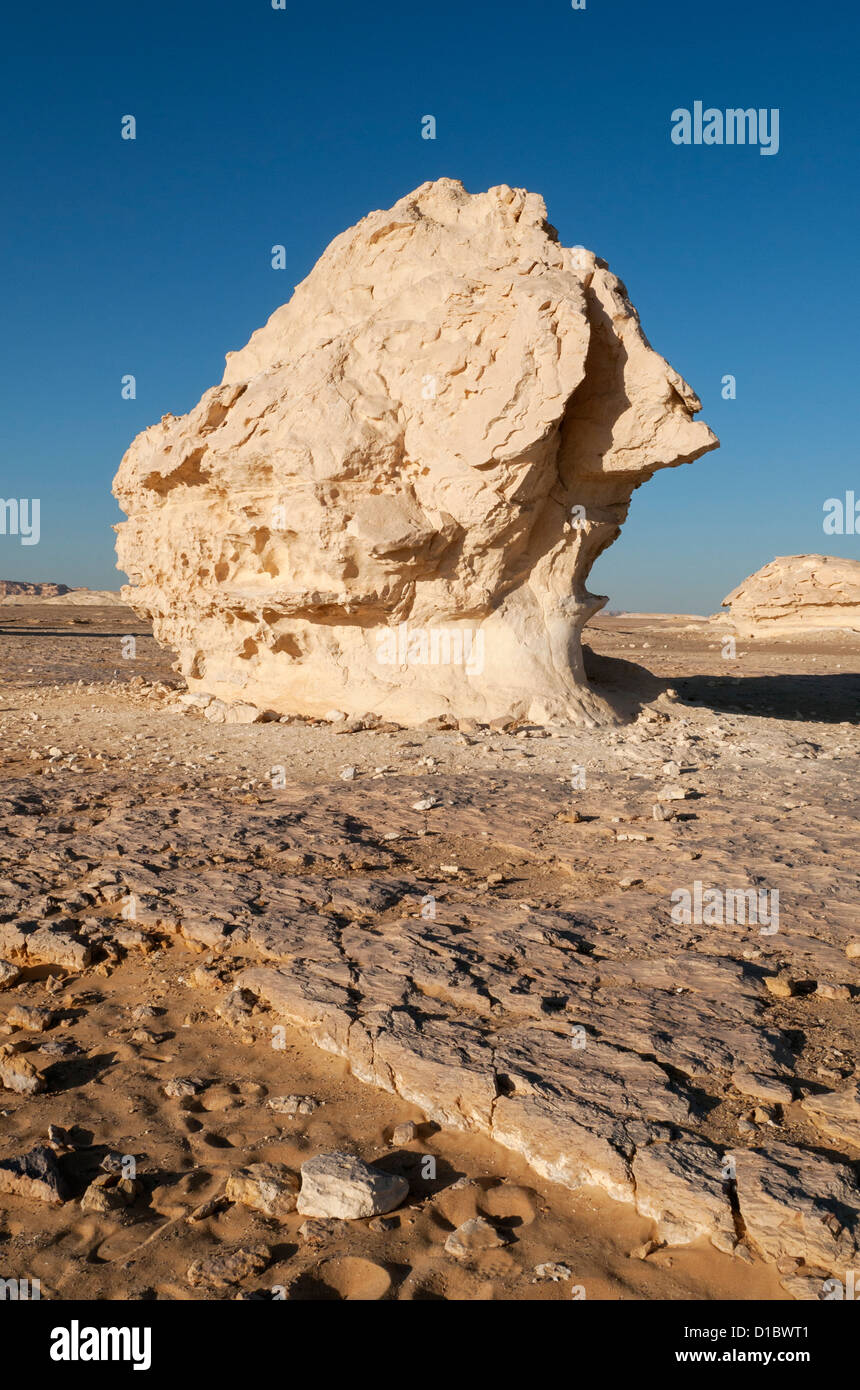 Chalk formazioni rocciose, White Desert (Sahara el Beyda), Egitto Foto Stock