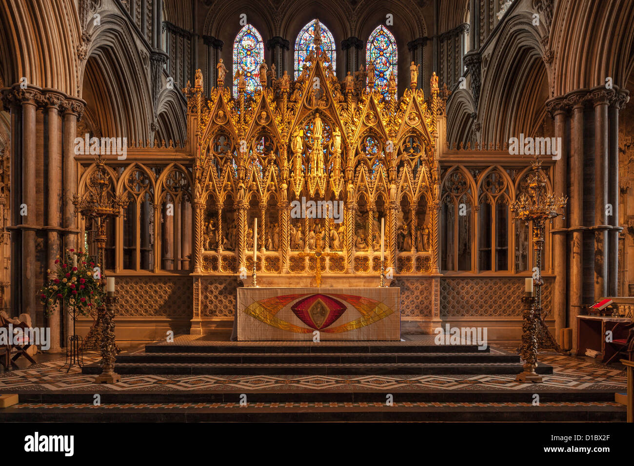 Un altare della Cattedrale di Ely Foto Stock