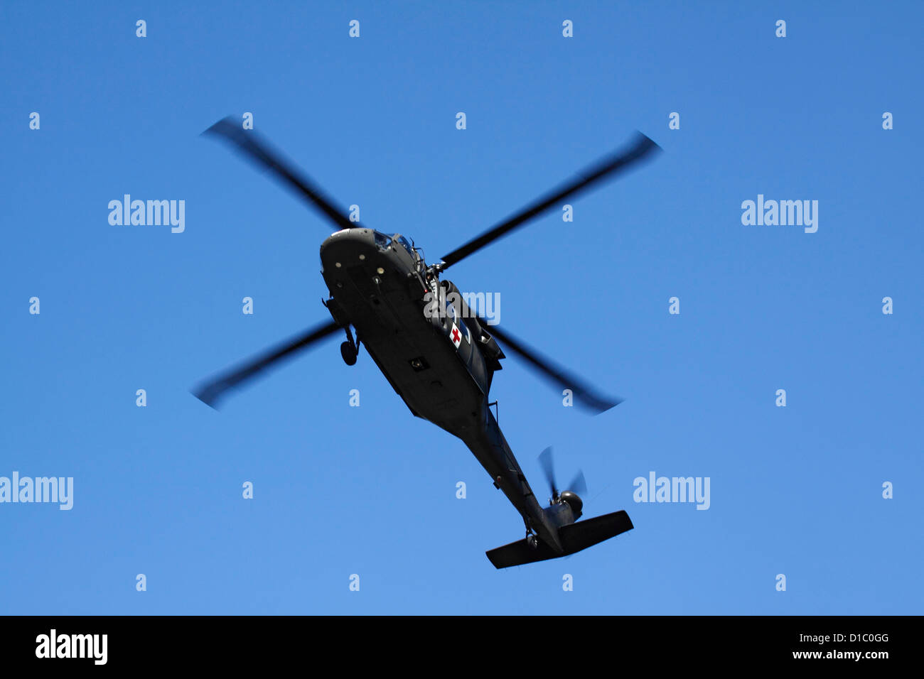 Un elicottero appartenente al 249Air Ambulance volato da La Guardia Nazionale. Foto Stock