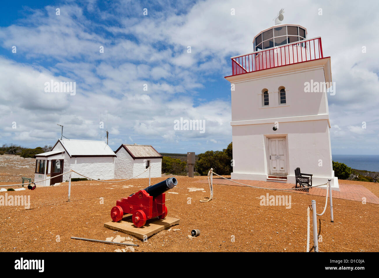 Cape borda la stazione di luce su Kangaroo Island nel Parco Nazionale di Flinders Chase. In Australia, in Sud Australia. Foto Stock