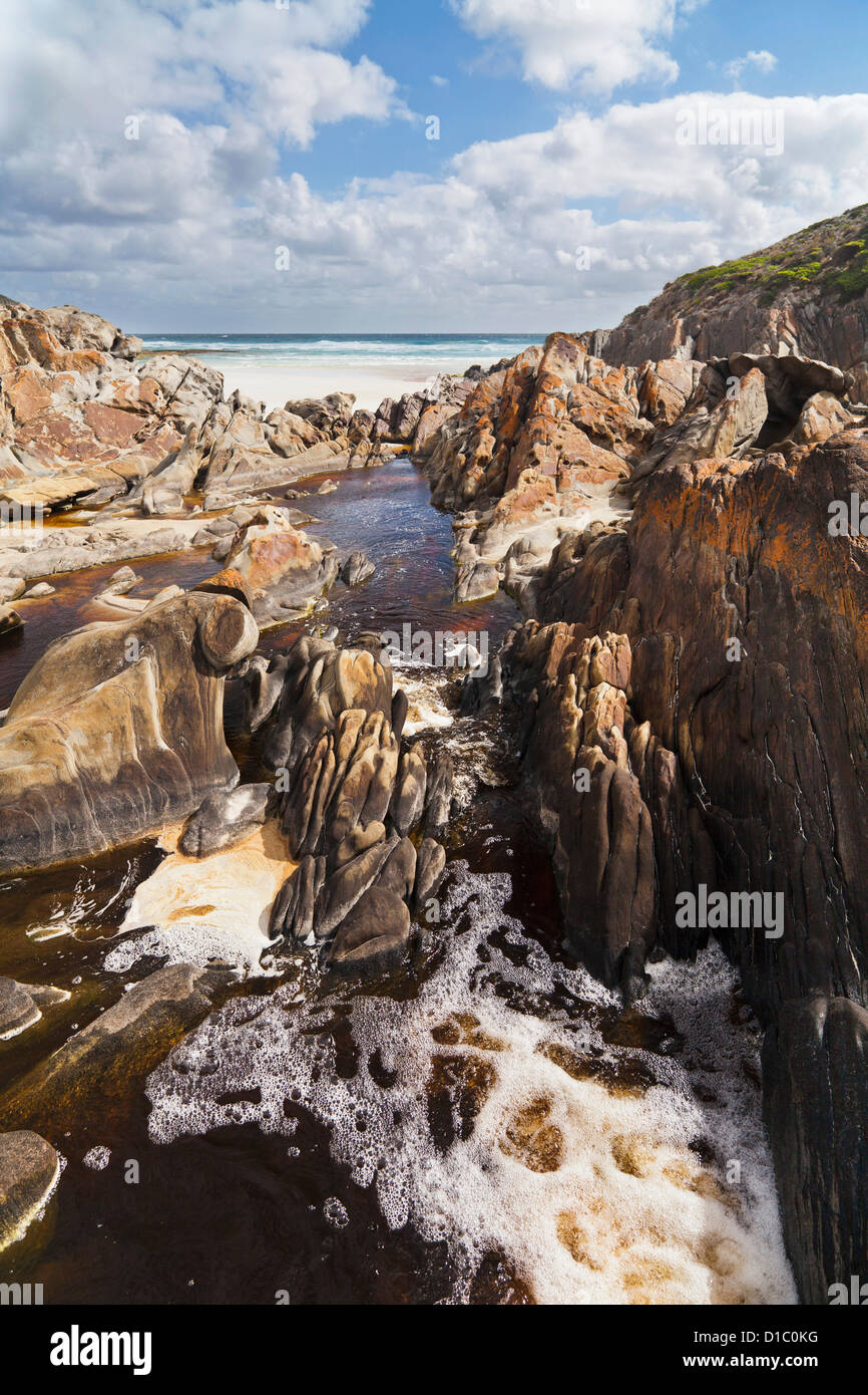 Parco Nazionale di Flinders Chase, Kangaroo Island, bocca di Rocky River. In Australia, in Sud Australia. Foto Stock