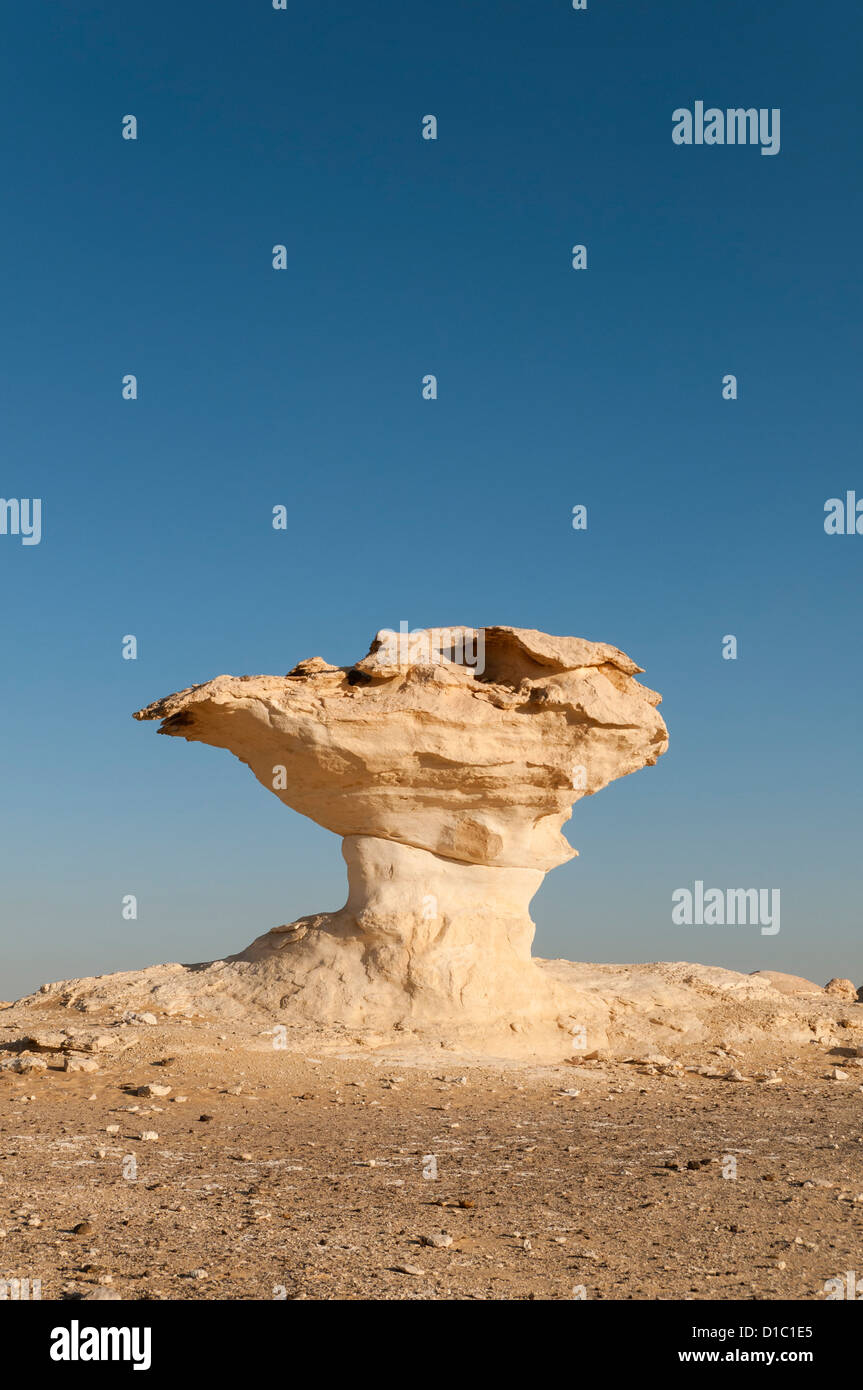Fungo formazioni rocciose, White Desert (Sahara el Beyda), Egitto Foto Stock