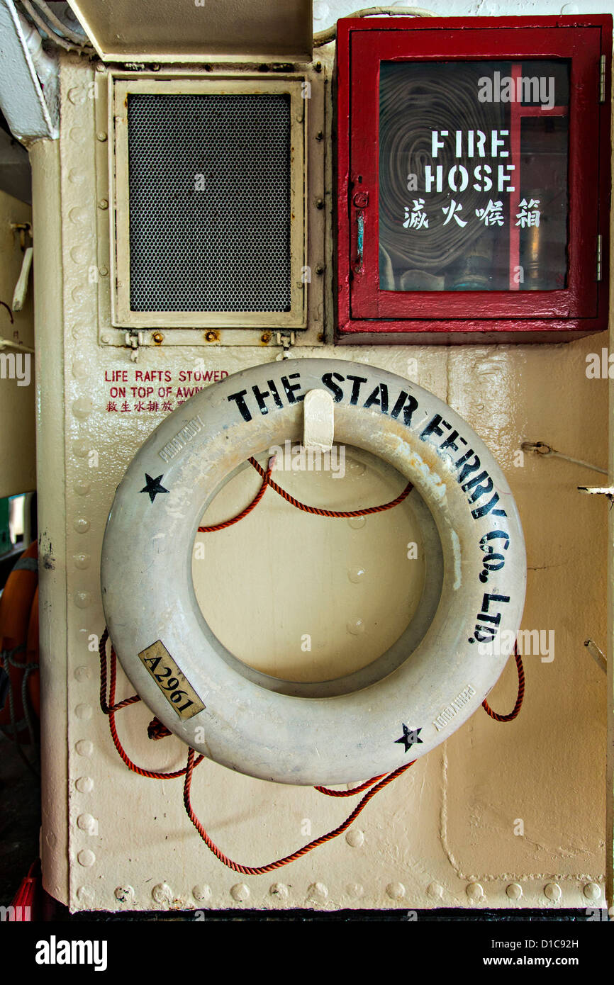 Star Ferry anello salvavita di Hong Kong. Foto Stock