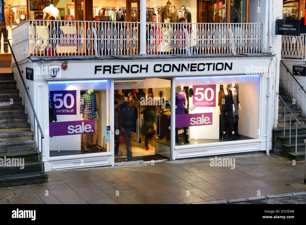 Collegamento francese negozio di fronte Foto Stock Collegamento francese negozio di fronte Foto Stock