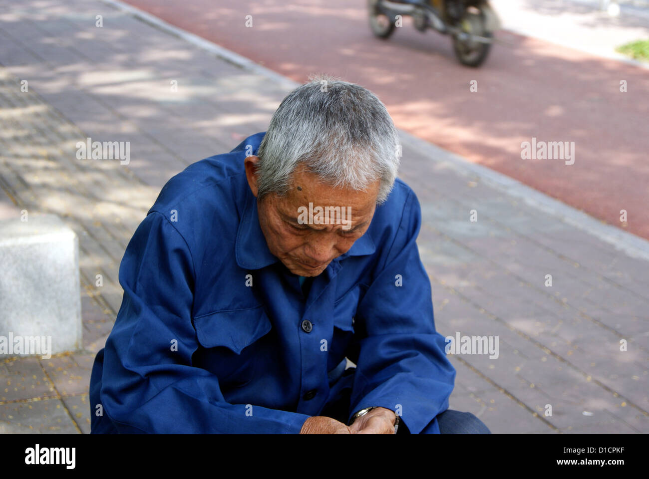 Uomo anziano della Cina Foto Stock
