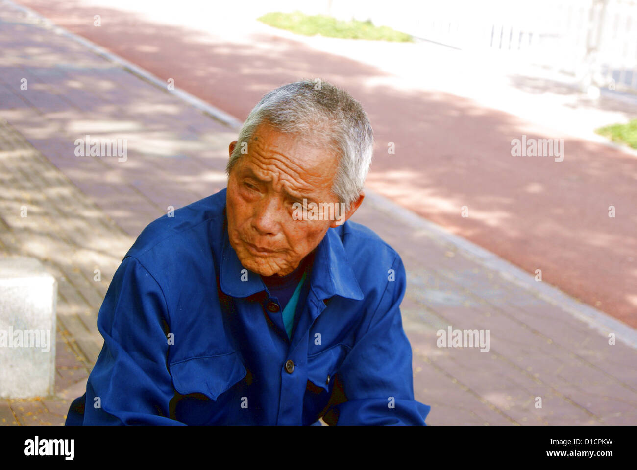 Uomo anziano della Cina Foto Stock