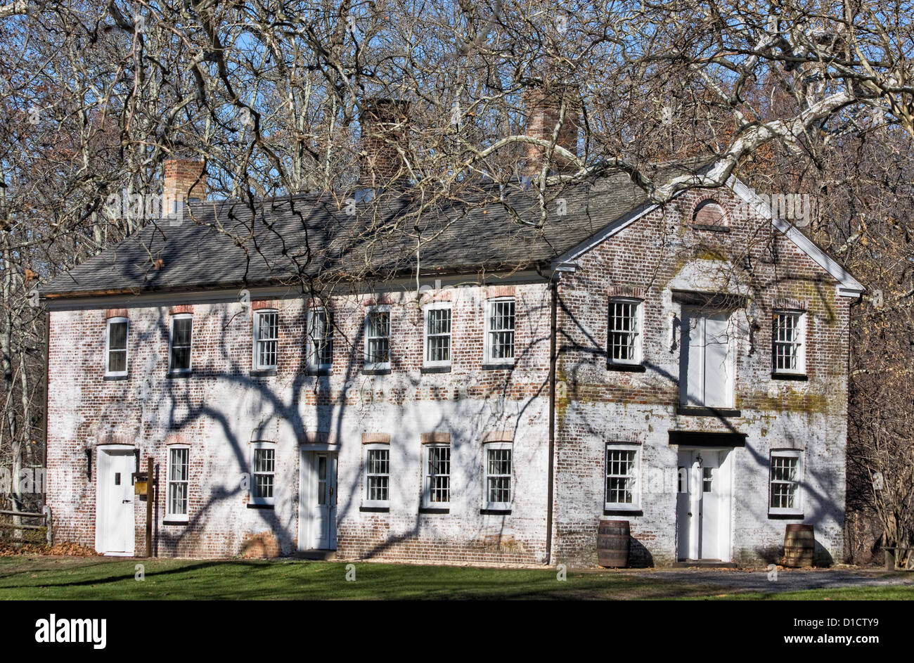Una vecchia bottega del falegname in Allaire Village, New Jersey Foto Stock