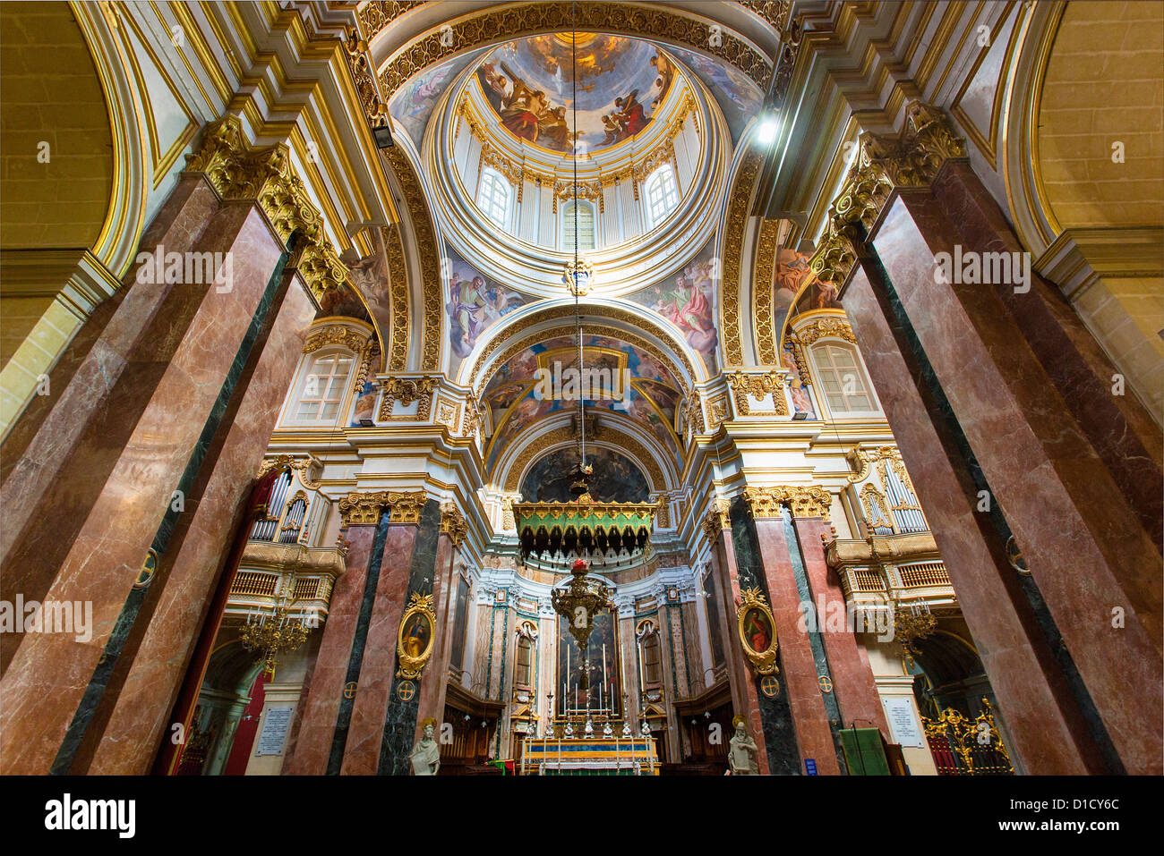 Cattedrale di San Paolo a Mdina, Malta, Europa Foto Stock