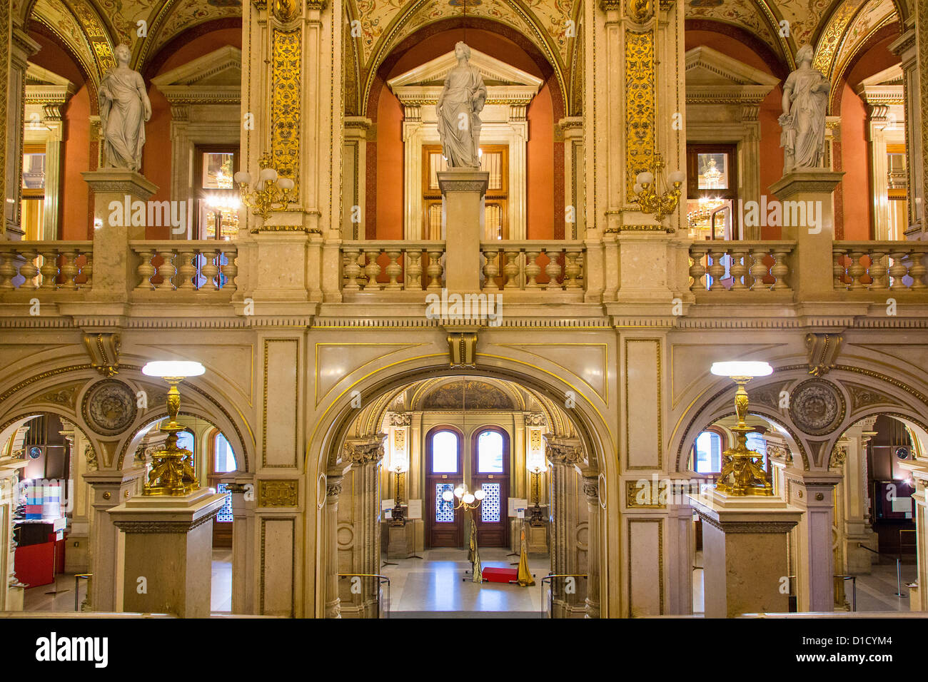 Vienna Opera House, la sala principale Foto Stock