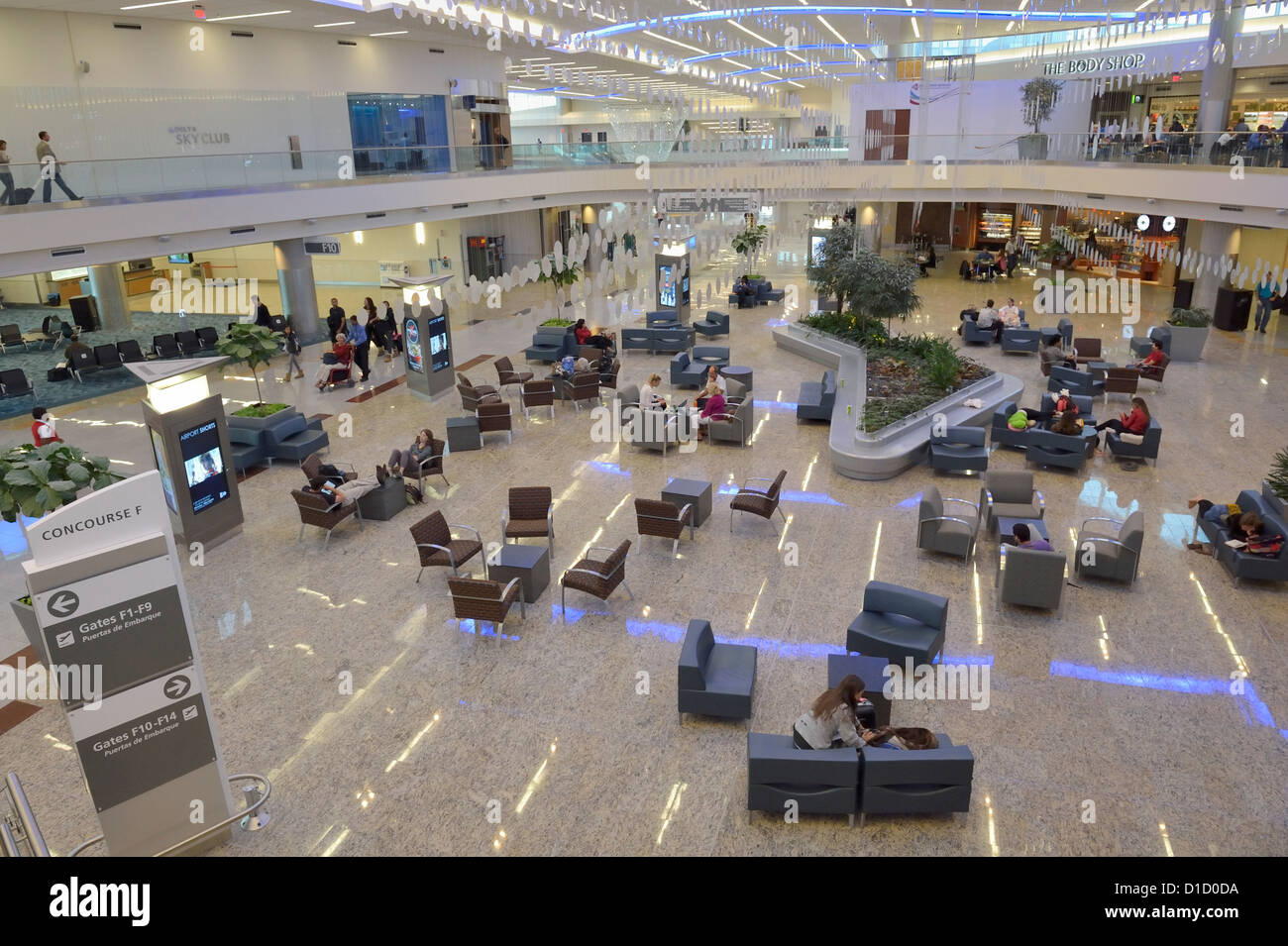 International lounge di partenza aereoporto internazionale di Atlanta Hartsfield-Jackson Atlanta in Georgia negli Stati Uniti Foto Stock