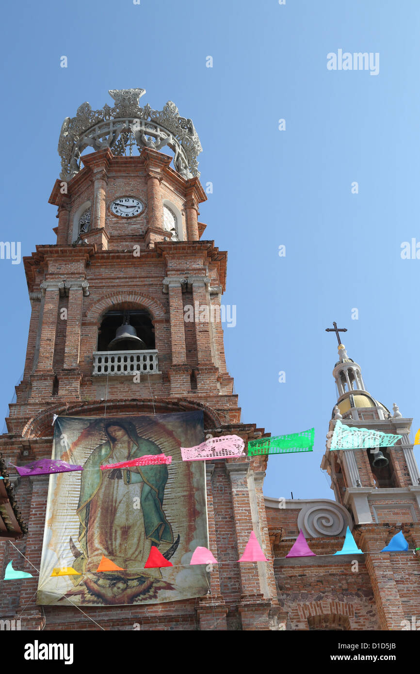 La Cattedrale di Nostra Signora di Guadalupe a Puerto Vallarta, Messico. Foto Stock