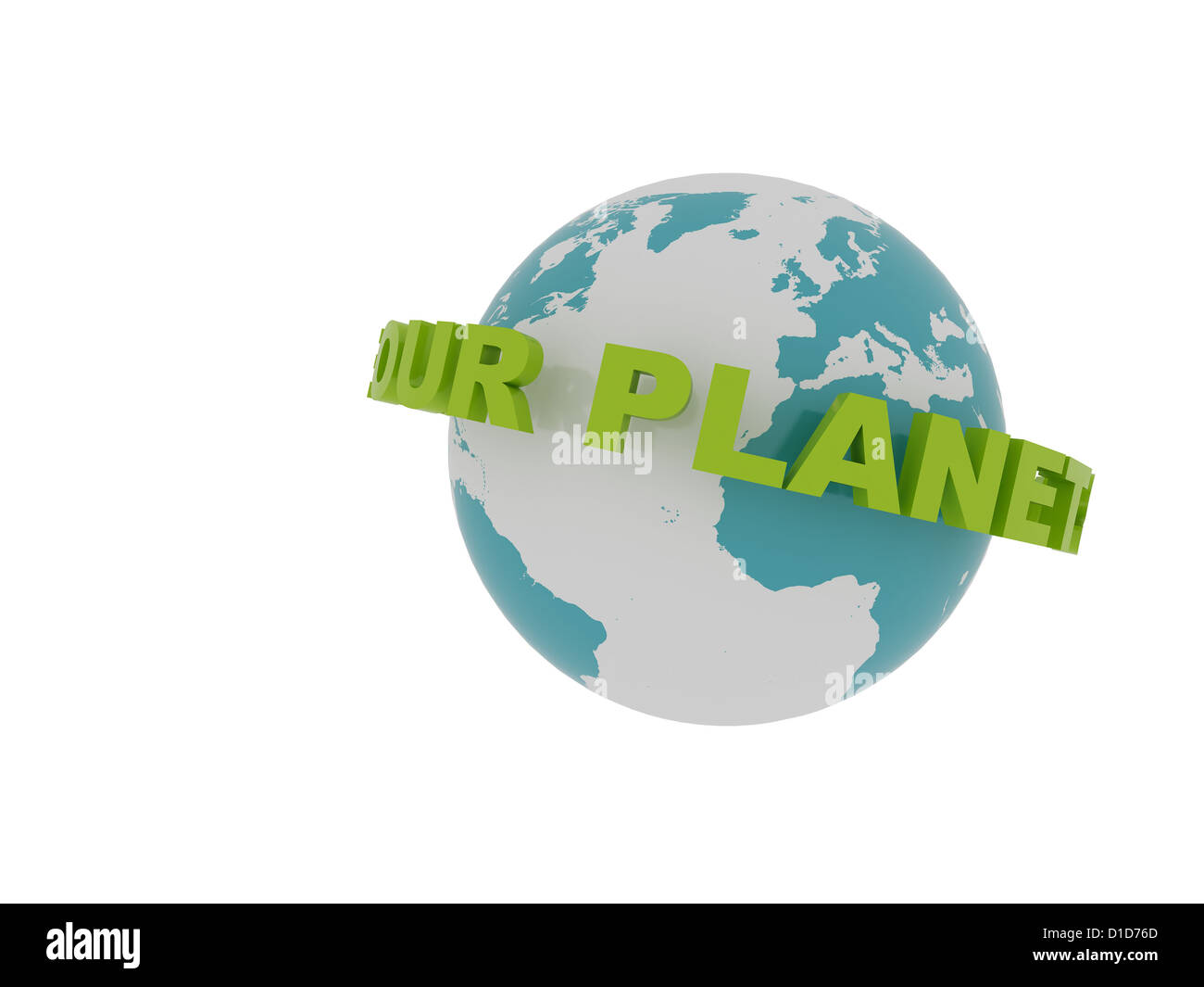 'Salva il nostro pianeta' la filatura intorno alla terra Foto Stock