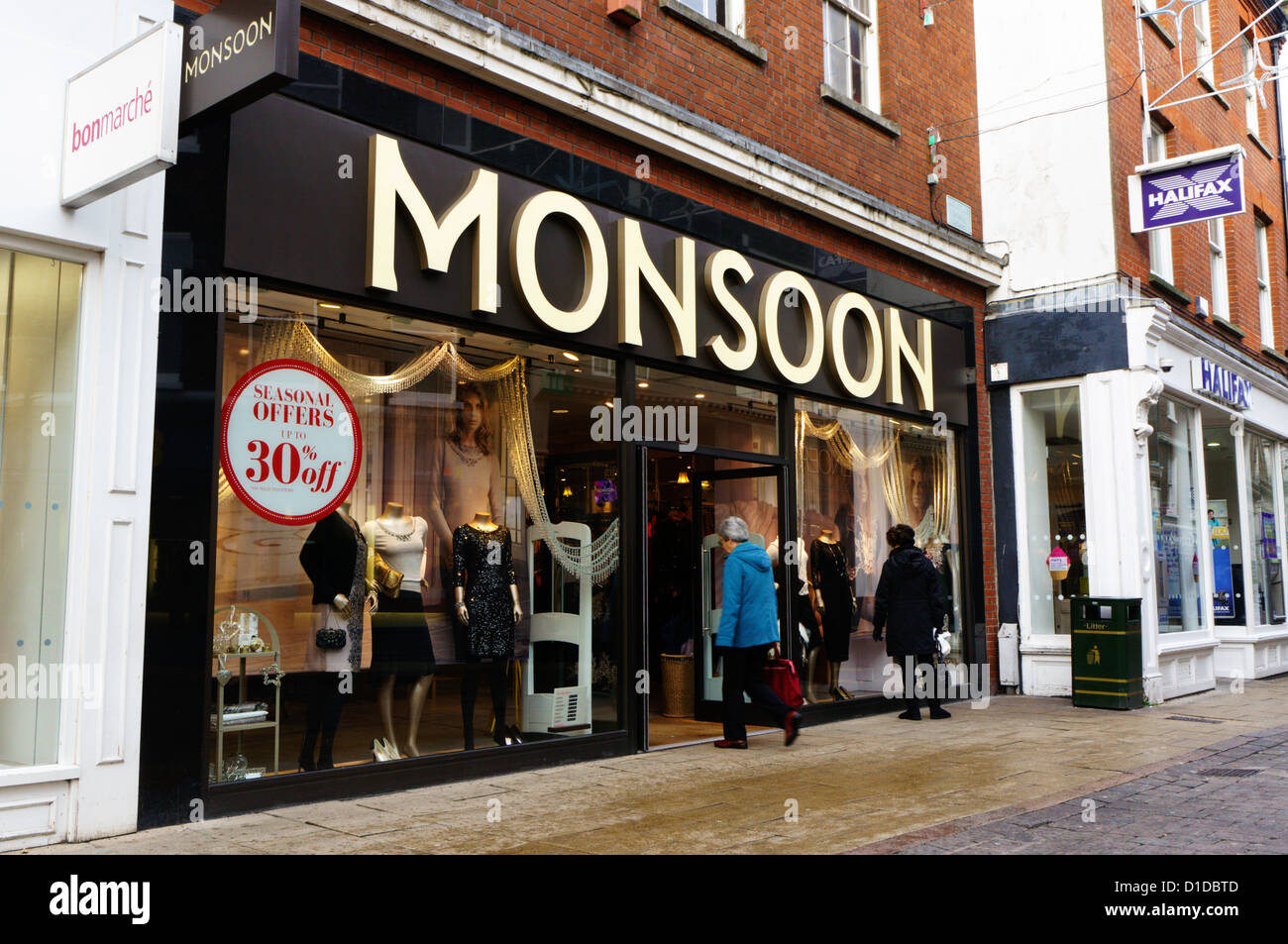 Monsoon negozio di abbigliamento. Foto Stock