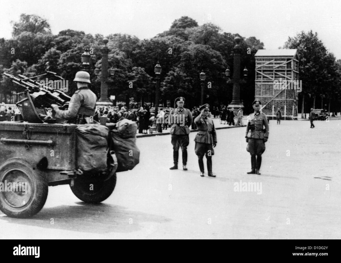 Le truppe tedesche invadono Parigi nel giugno 1940. Fotoarchiv für Zeitgeschichte Foto Stock
