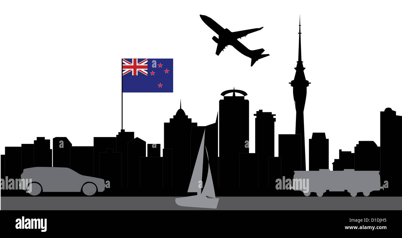 Viaggiare a aukland skyline nuovo sealand Foto Stock