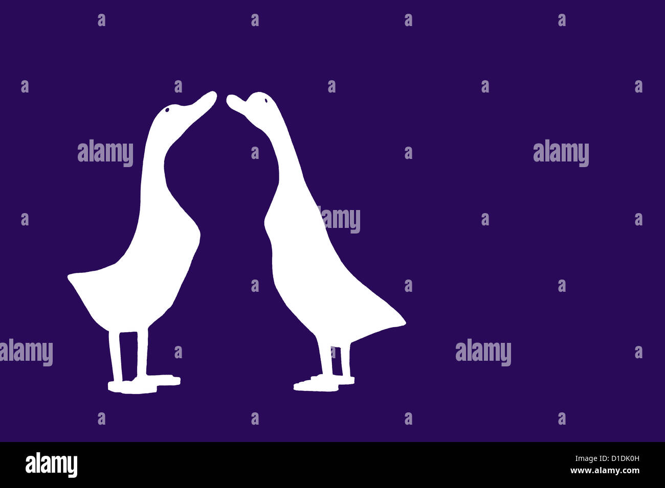 Grafica di oche Foto Stock