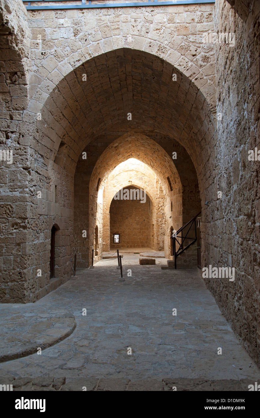 Interior fortilizio medievale di Pafos. Foto Stock