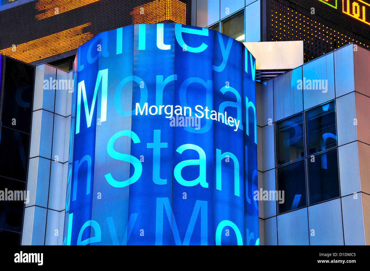 Morgan Stanley Building, Times Square, 42th Street, New York City, Foto Stock
