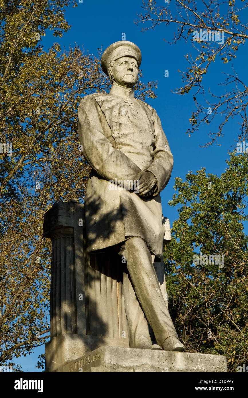 La statua del generale Moltke nel Tiergarten di Berlino, Germania Foto Stock