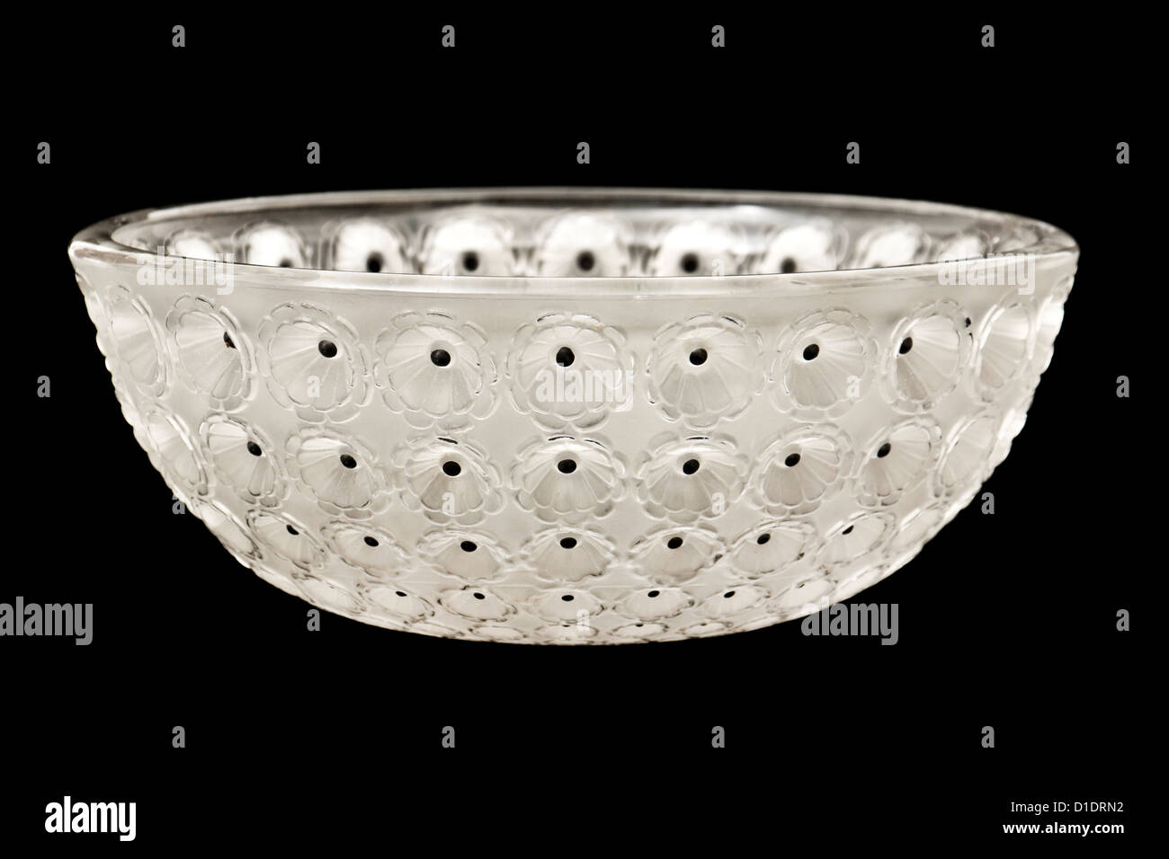 René Lalique 'Nemours' arte del vetro coppa di frutta Foto Stock