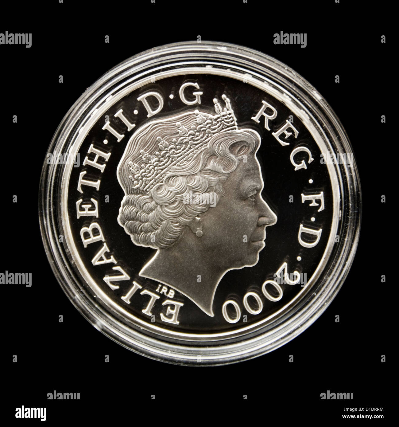 Complementare della British Royal Mint (serie Millennium) £ 5 prova commemorativa moneta. Foto Stock