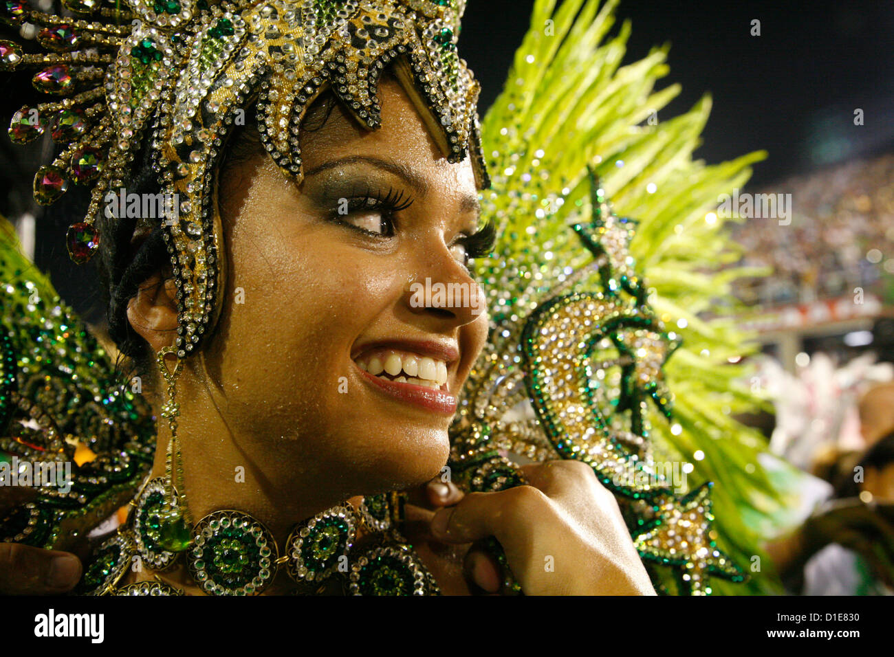 Sfilata di Carnevale al Sambodrome, Rio de Janeiro, Brasile, Sud America Foto Stock