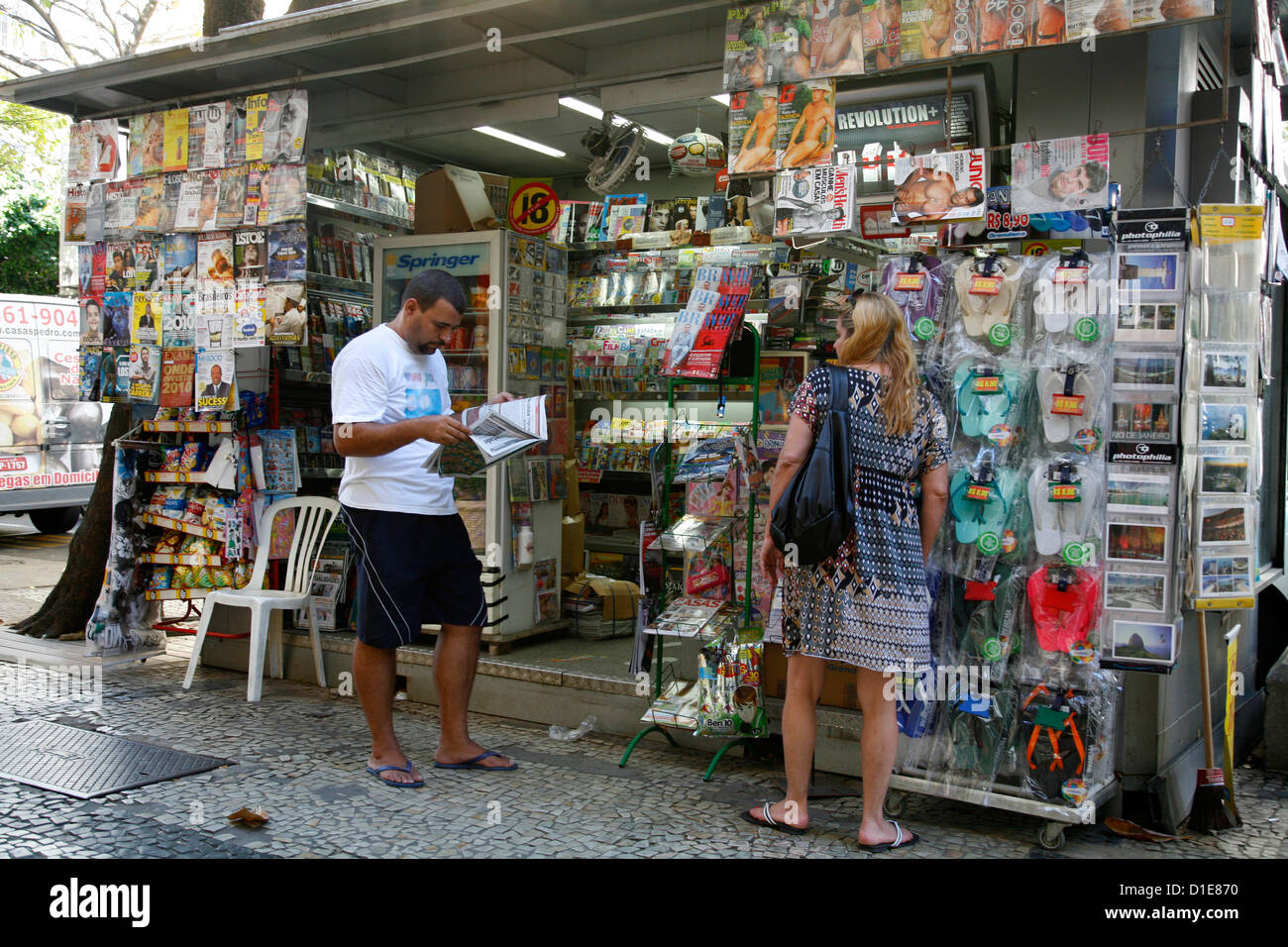 News stand, Rio de Janeiro, Brasile, Sud America Foto Stock