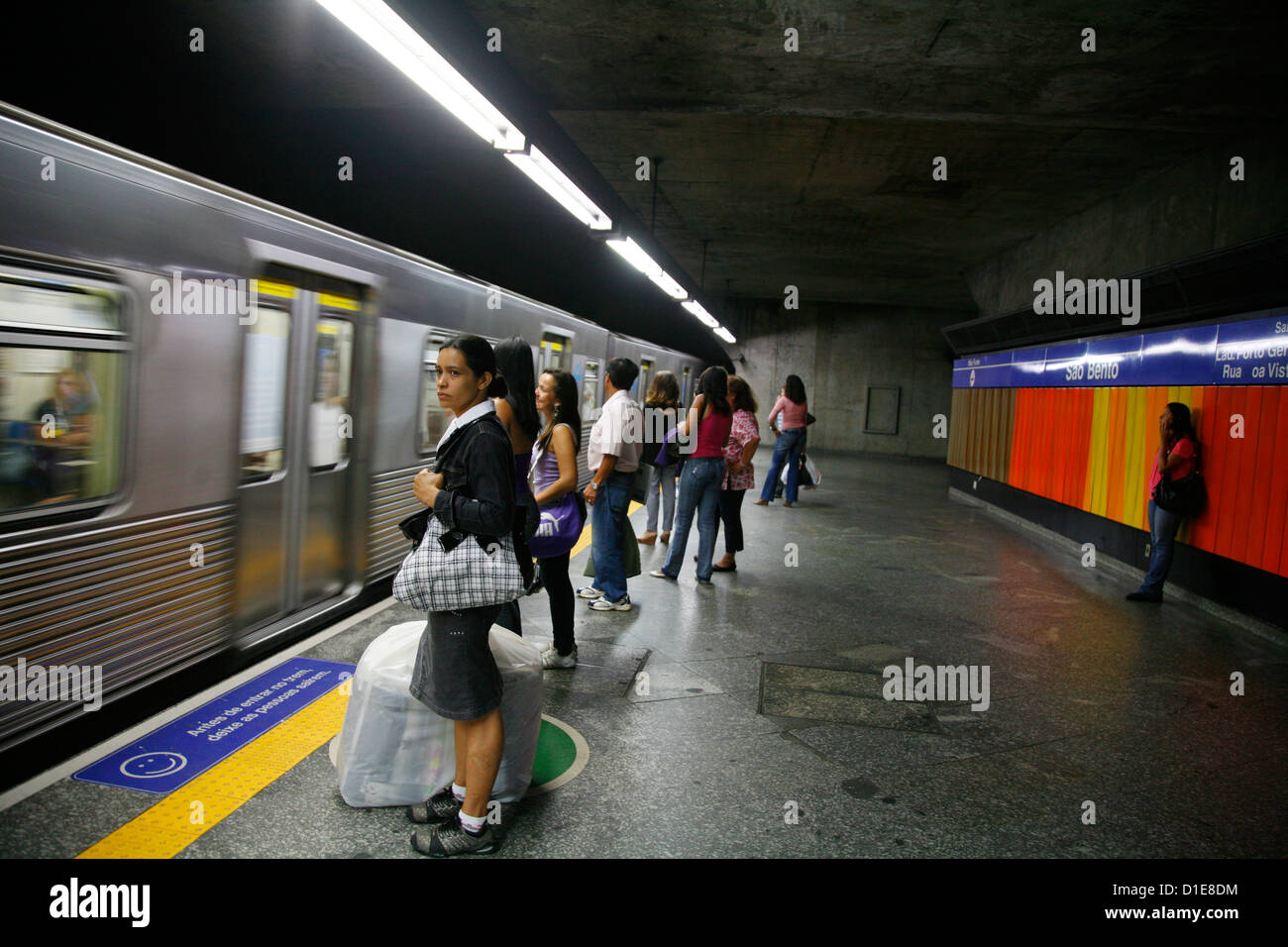 La stazione della metropolitana, Sao Paulo, Brasile, Sud America Foto Stock