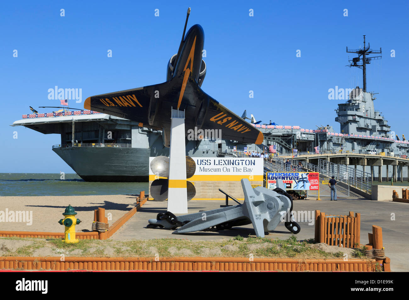 USS Lexington museo sulla baia, North Beach, Corpus Christi, Texas, Stati Uniti d'America, America del Nord Foto Stock