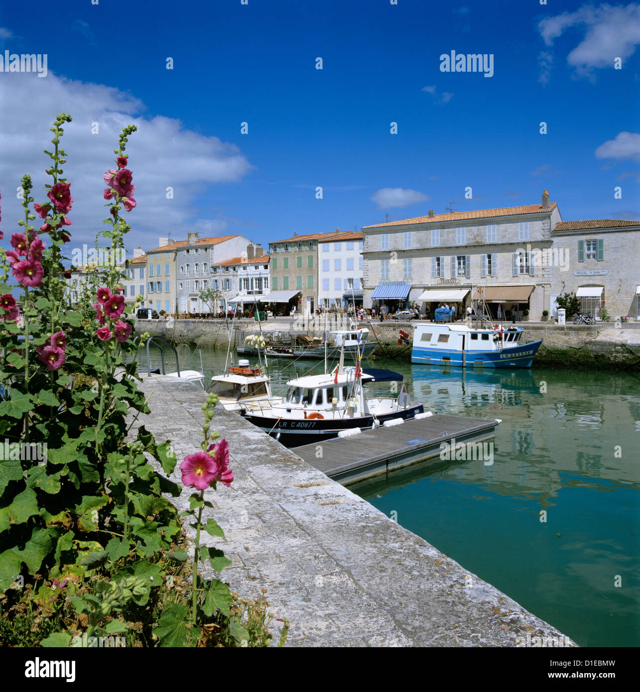 Il porto, San Martino, Ile de Re, Poitou-Charentes, Francia, Europa Foto Stock