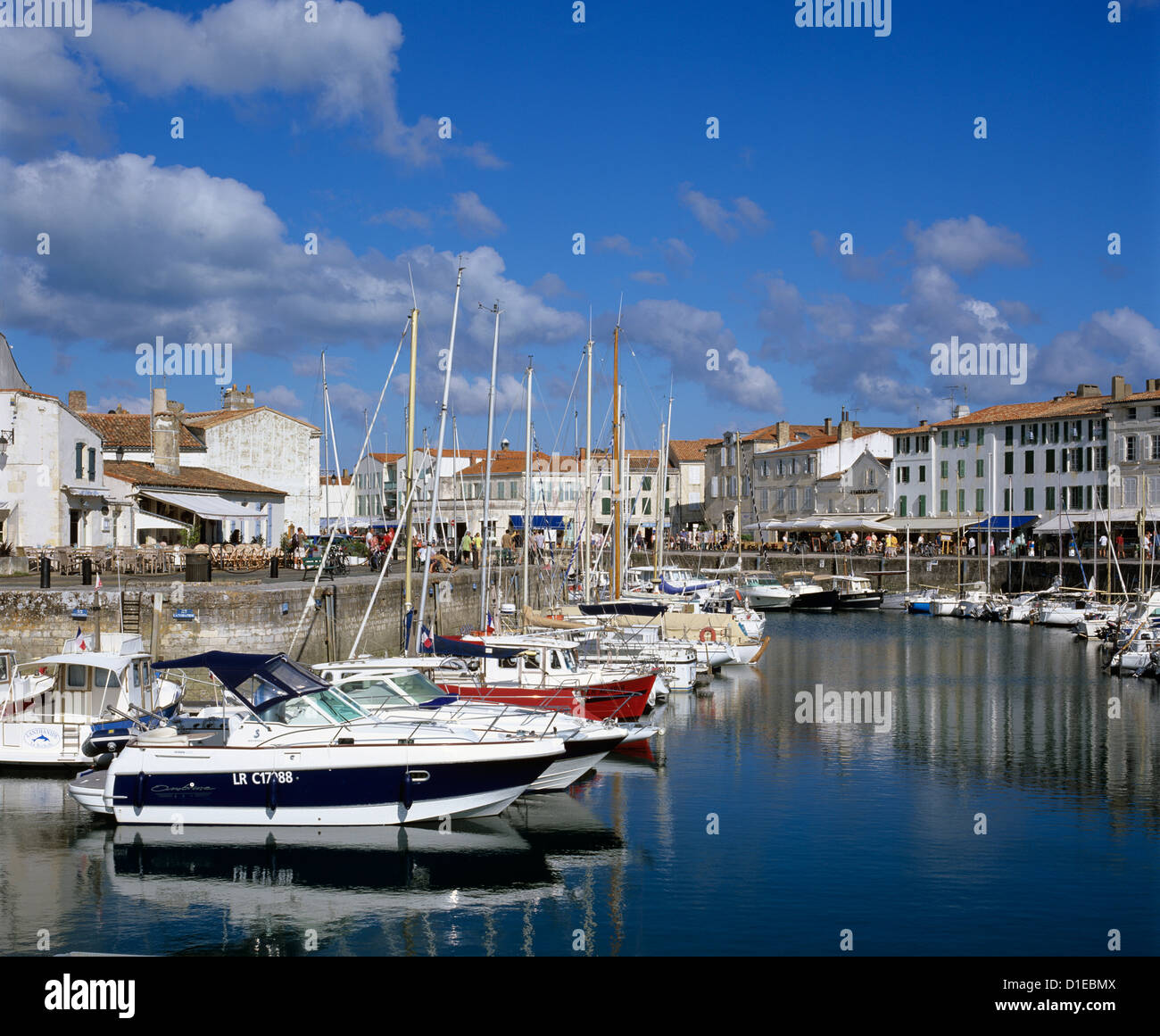 Il porto, San Martino, Ile de Re, Poitou-Charentes, Francia, Europa Foto Stock