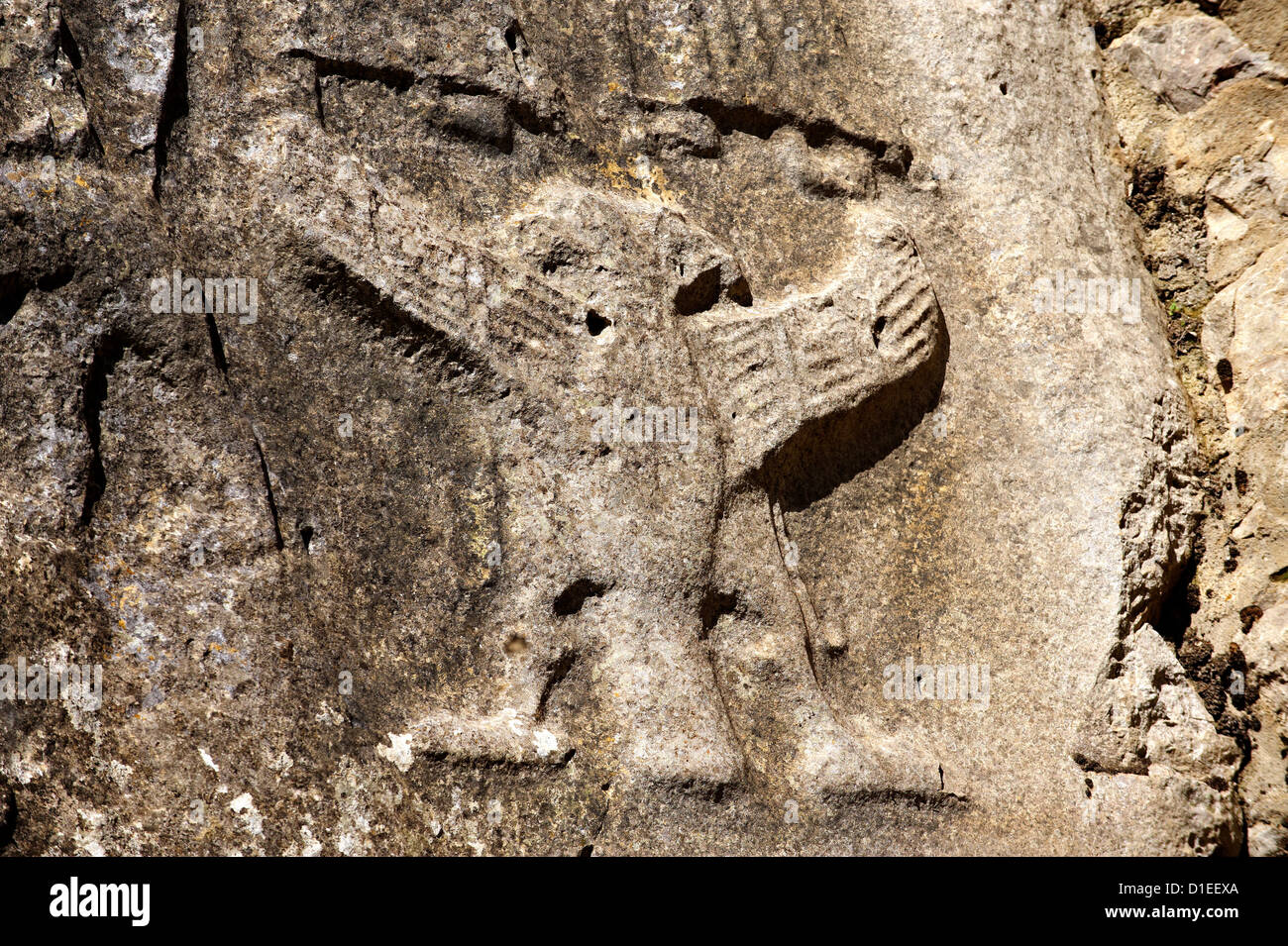 Yazilikaya il più grande conosciuto Hittita santuario. Il XIII secolo a.c. realizzata nel regno di Tudhaliya IV, Hattusa Turchia Foto Stock