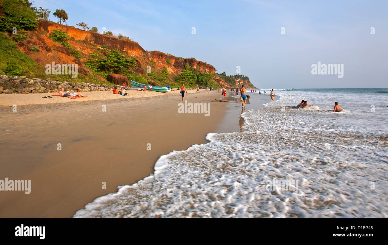 Varkala Beach. Il Kerala. India Foto Stock