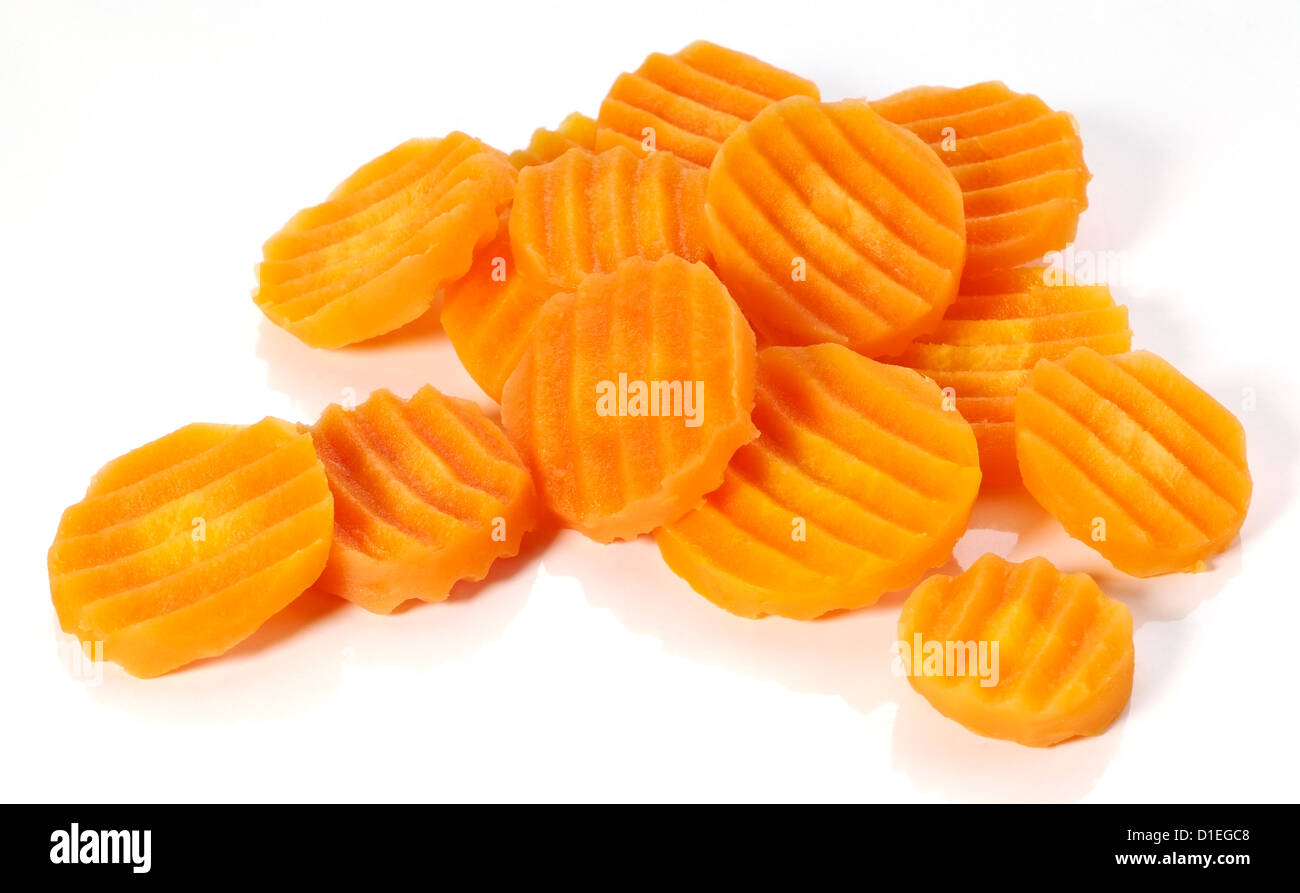 Fette di carota Foto Stock