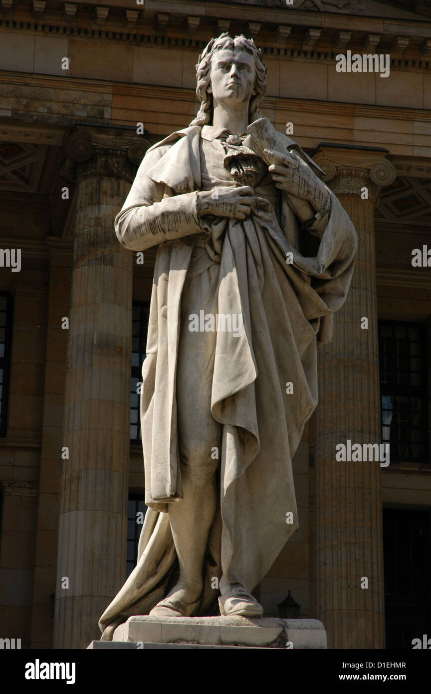Johann Christoph Friedrich von Schiller (1759-1805). Poeta tedesco, filosofo, storico e drammaturgo. Monumento. Berlino. Foto Stock