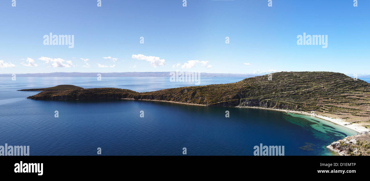 Il lago Titicaca, Bolivia, Sud America, America Foto Stock