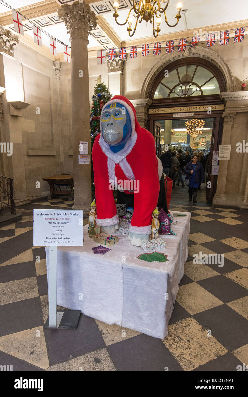 A Natale il Corn Exchange a San Nicola Mercato in Bristol Inghilterra Foto Stock