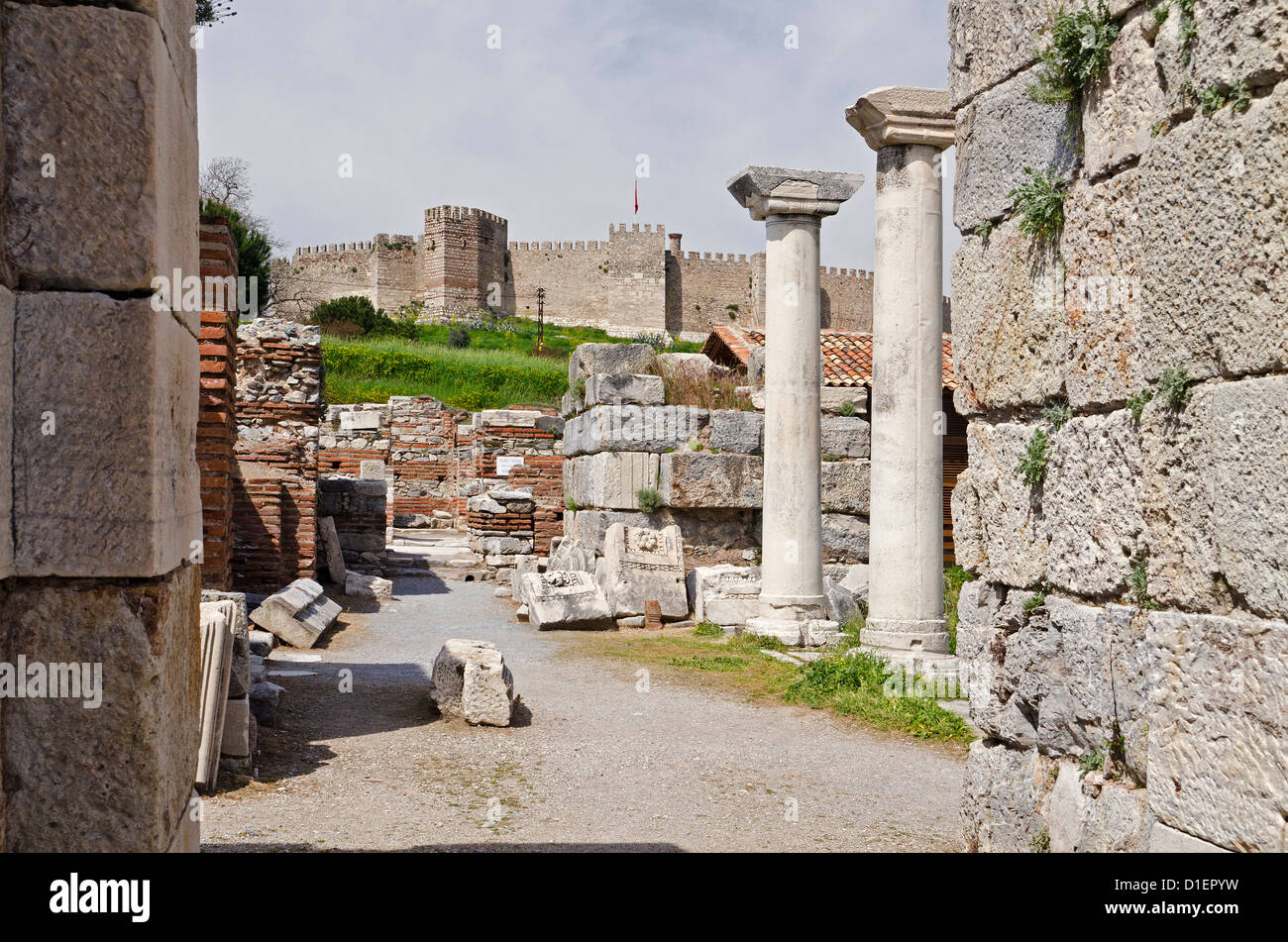 La rovina della Basilica di San Giovanni, Selcuk, Turchia Foto Stock