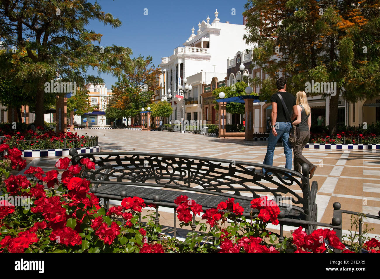 Plaza de las Flores Isla Cristina Huelva Andalusia Spagna Foto Stock