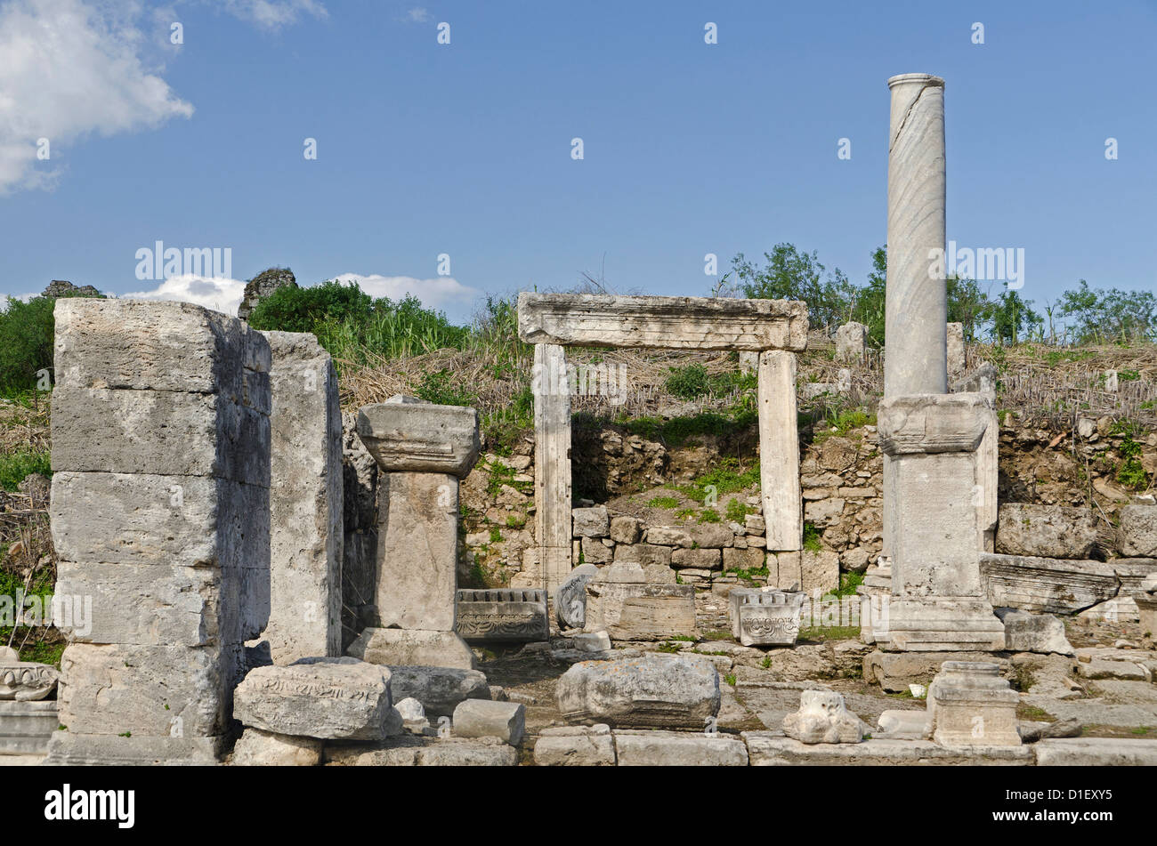 Scavo di sito di Perge, Turchia Foto Stock