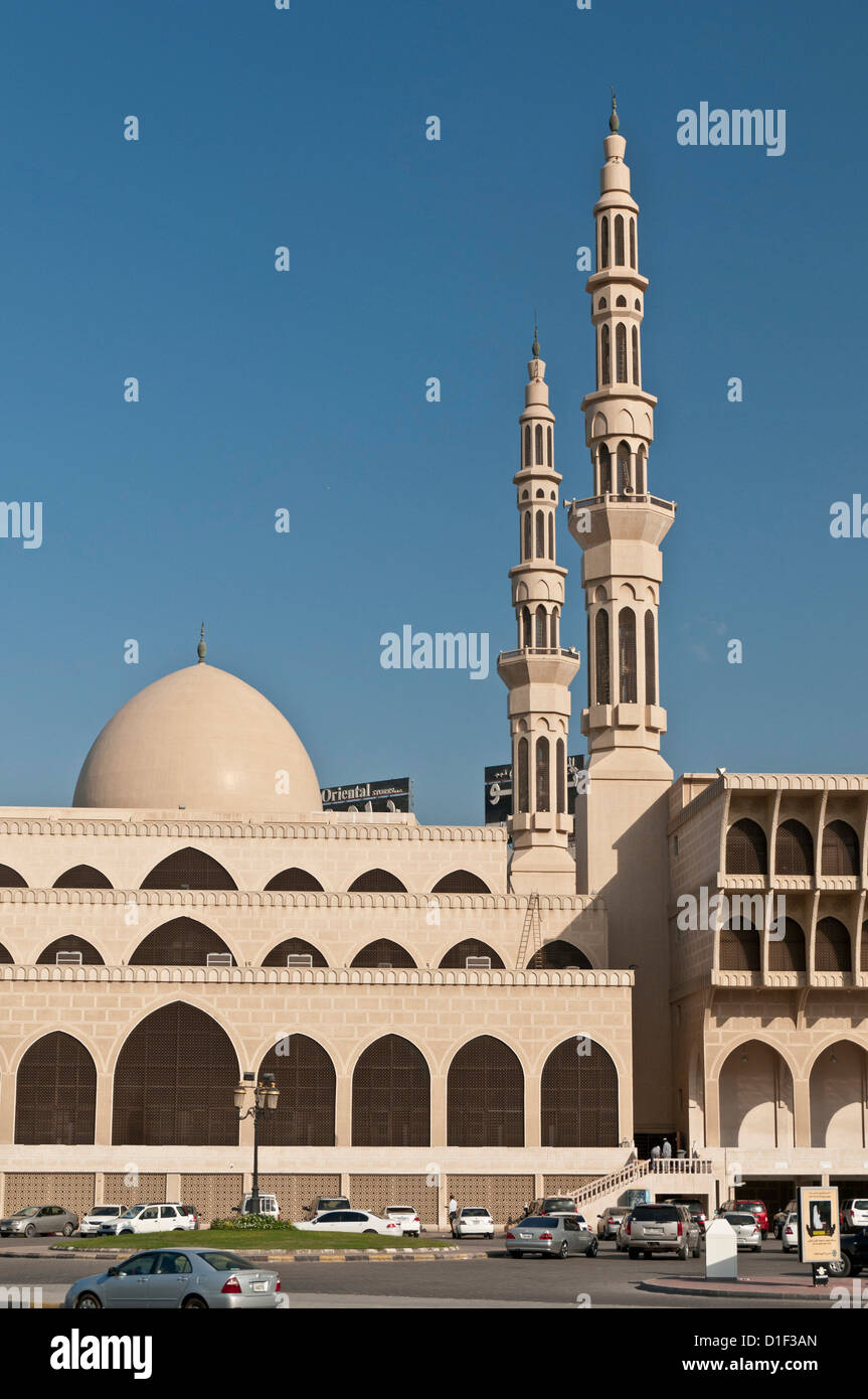 King Faisal moschea, Sharjah Emirati Arabi Uniti Foto Stock