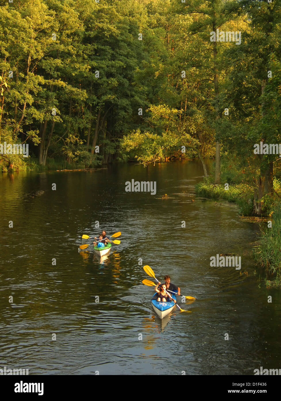 Kayak su Krutynia, Settembre 2010 Foto Stock