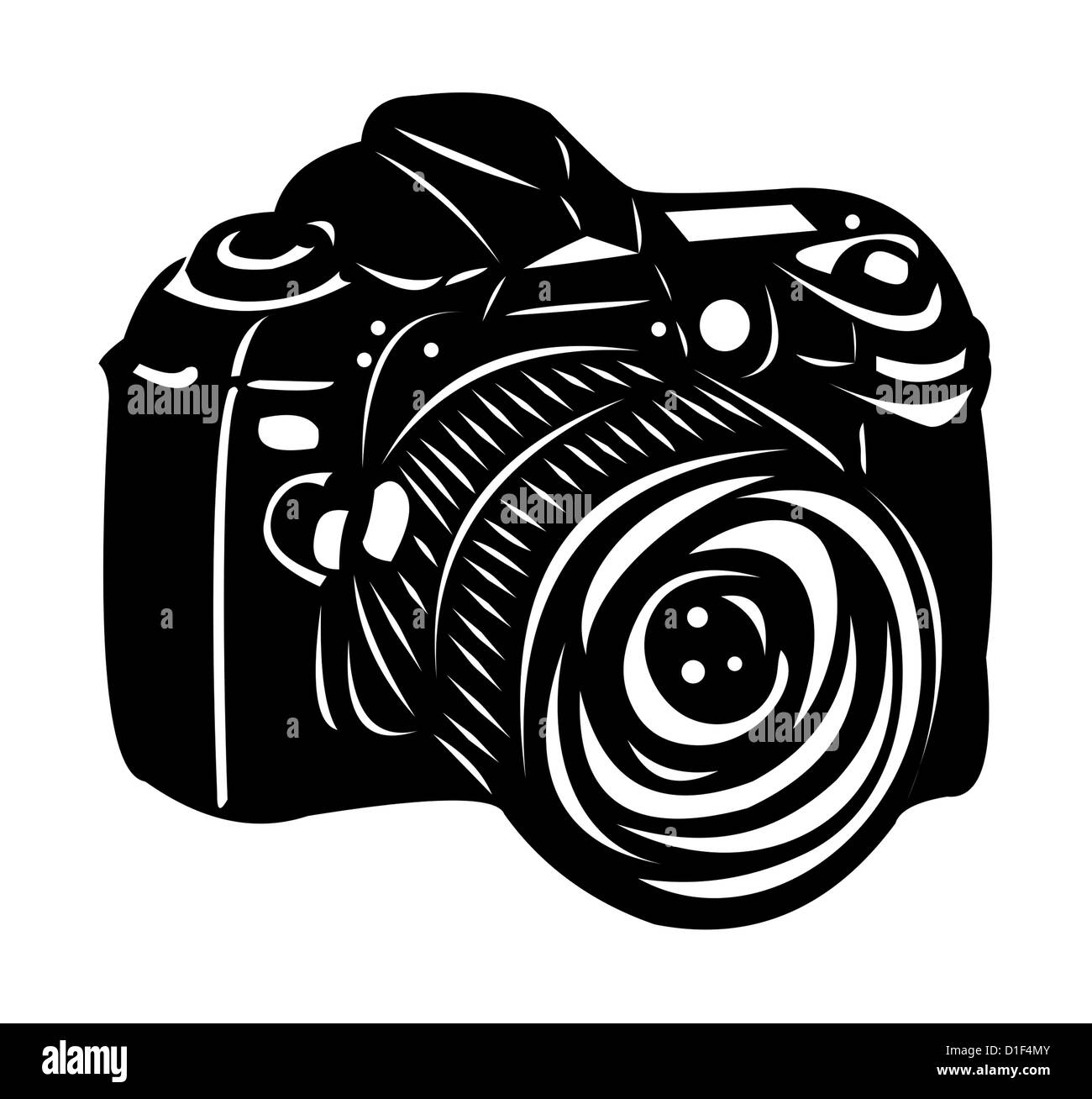 Nero fotocamera digitale Foto Stock
