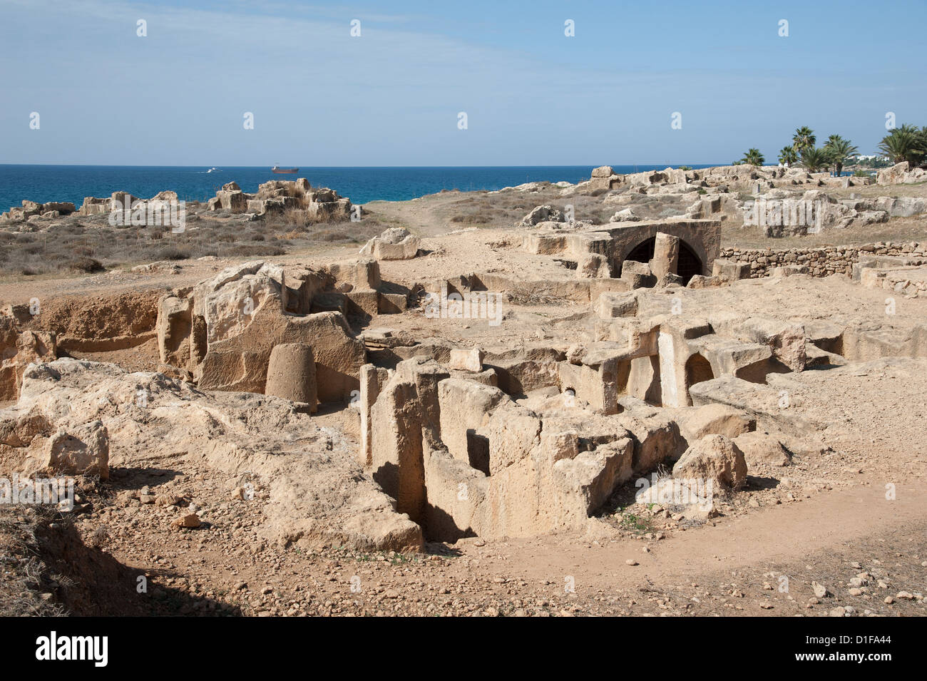 Tombe dei Re maggiore attrazione archeologica in Paphos Cipro tombe sotterranee risalente al III secolo A.C. Kato Pafos Foto Stock