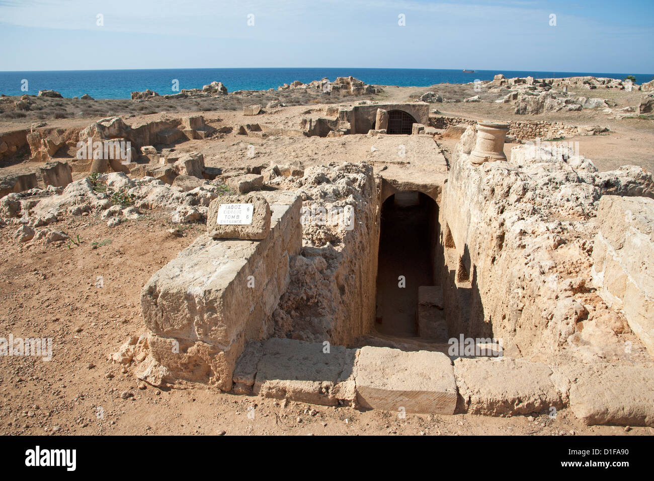 Tombe dei Re maggiore attrazione archeologica in Paphos Cipro tombe sotterranee risalente al III secolo A.C. Kato Pafos Foto Stock