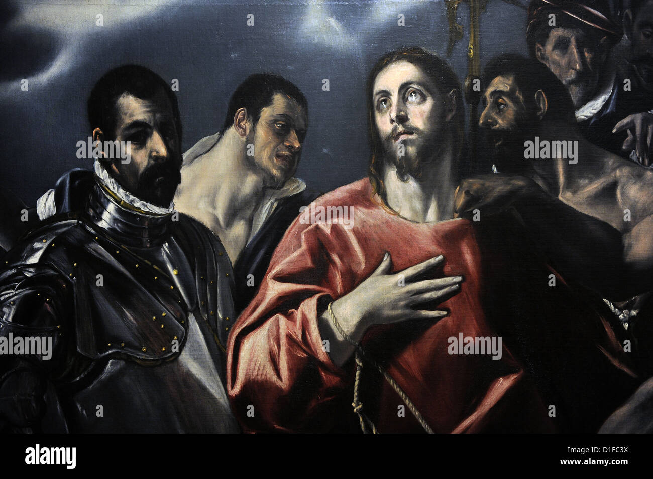 El Greco (1541-1614). Pittore cretese. Il Disrobing di Cristo (El Expolio), 1580-1600. Museo di Belle Arti. Budapest. Ungheria. Foto Stock