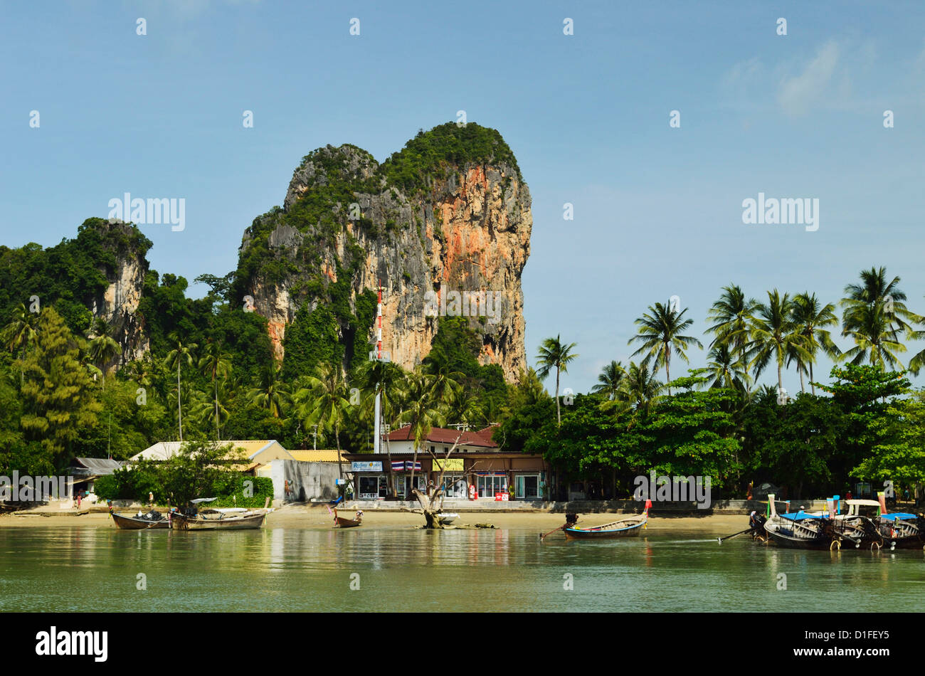 Railay East Bay, Rai Leh (Railay), la costa delle Andamane, Provincia di Krabi, Thailandia, Sud-est asiatico, in Asia Foto Stock