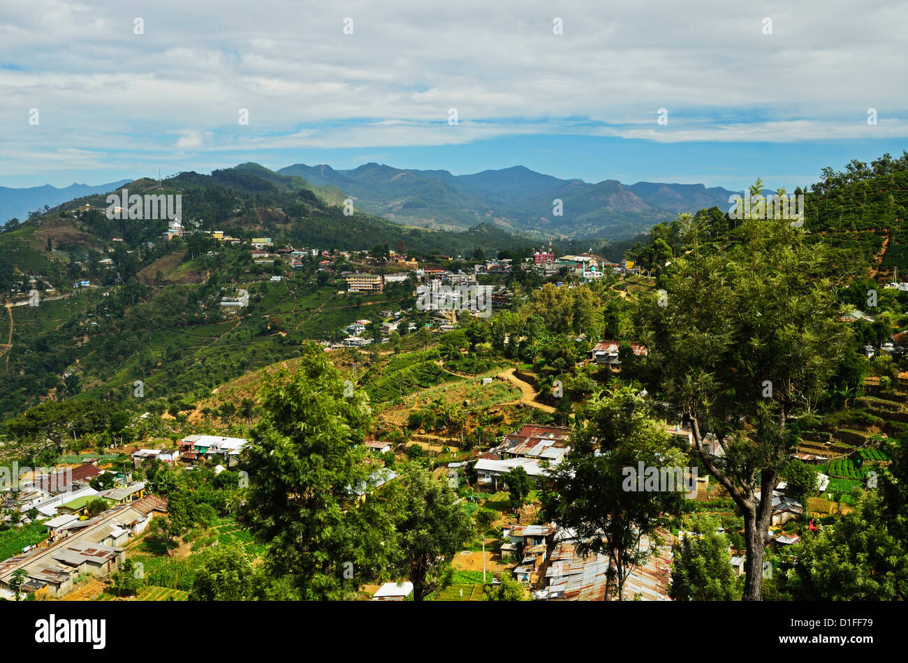 Vista di Haputale, Sri Lanka, Asia Foto Stock