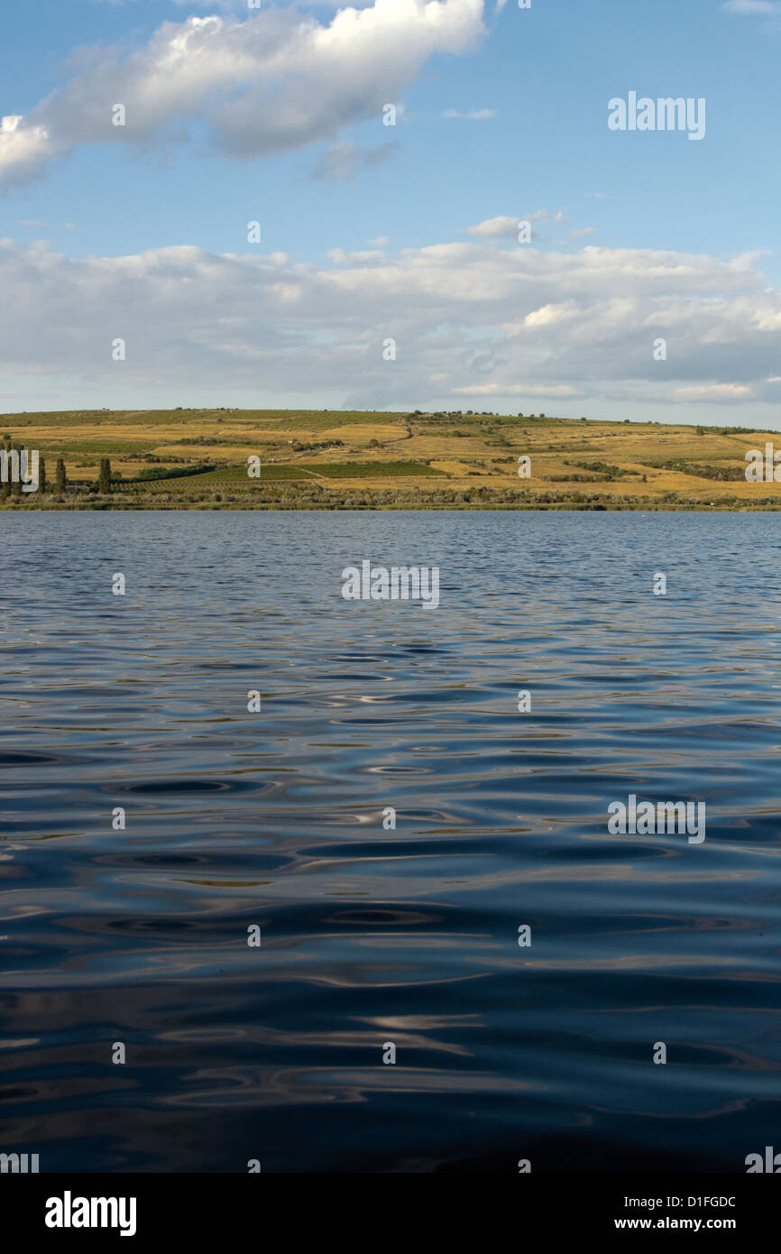 Lago, uva, Cielo e nubi in Moldova Foto Stock